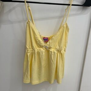 Edikted Yellow Laced Cami Tank #summer #spring